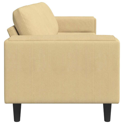 Stof Sofa Med Pude Grågrøn 208 Cm Corduroy Stof