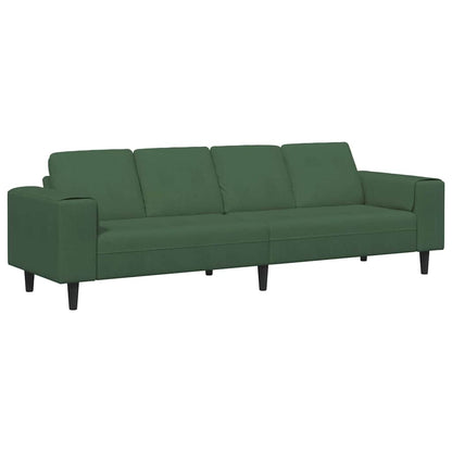 Stof Sofa Med Pude Mørkegrøn 208 Cm Corduroy Stof