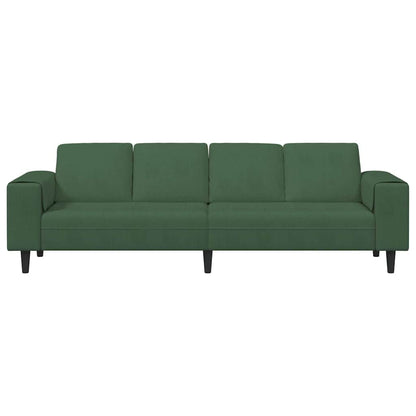 Stof Sofa Med Pude Mørkegrøn 208 Cm Corduroy Stof