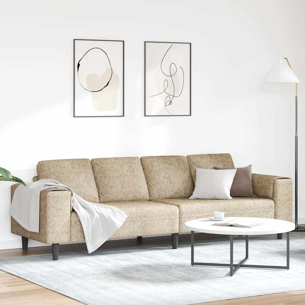 Sofa Sæt Lysegrå Faux Suede Læder