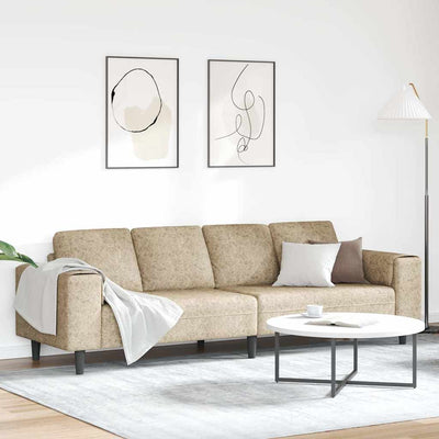 Sofa Sæt Lysegrå Faux Suede Læder