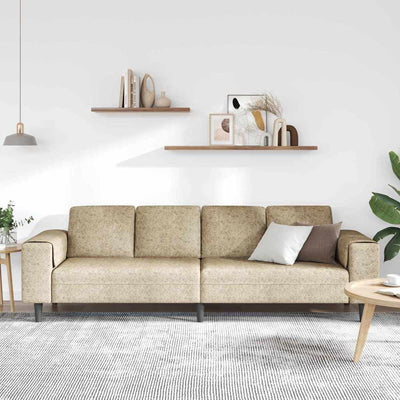 Sofa Sæt Lysegrå Faux Suede Læder