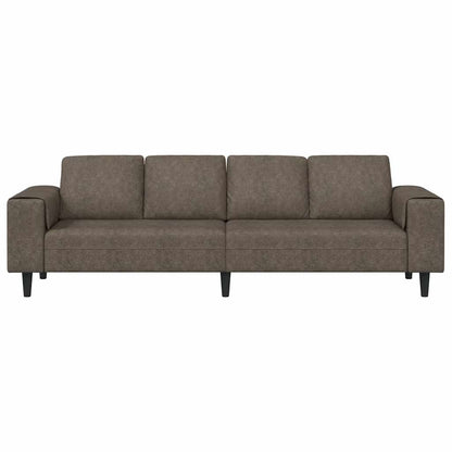 Sofa Sæt Mørkegrå Faux Suede Læder