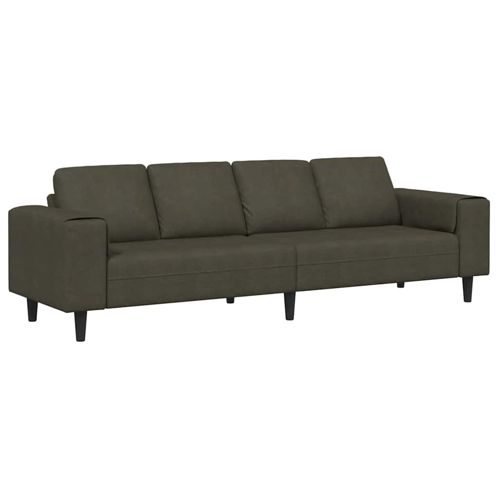Sofa Sæt Army Grøn Faux Suede Læder