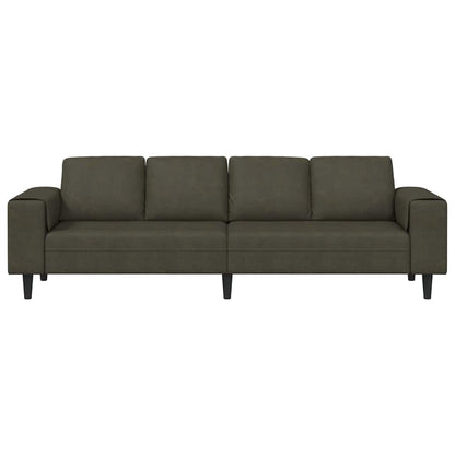 Sofa Sæt Army Grøn Faux Suede Læder