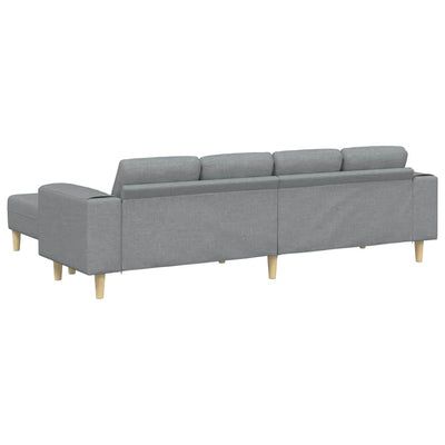 Sofa Sæt Lysegrå Stof