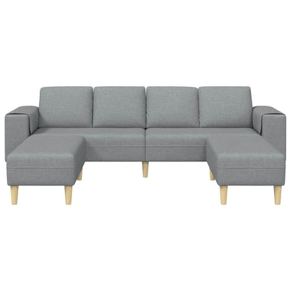 Sofa Sæt Lysegrå Stof