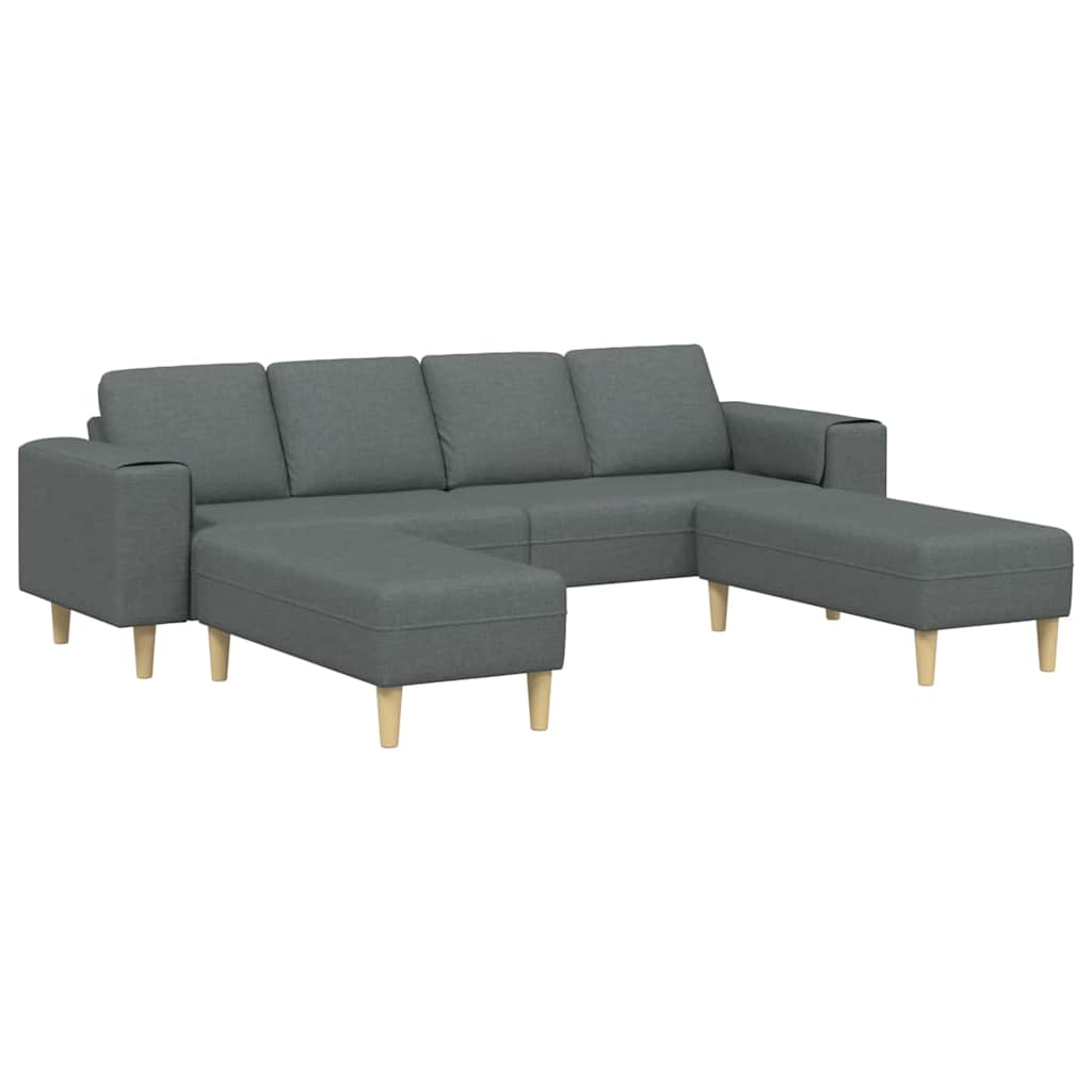 Sofa Sæt Mørkegrå Stof
