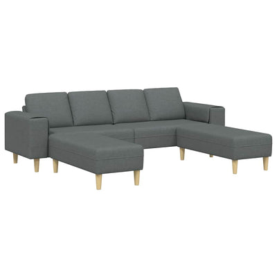 Sofa Sæt Mørkegrå Stof