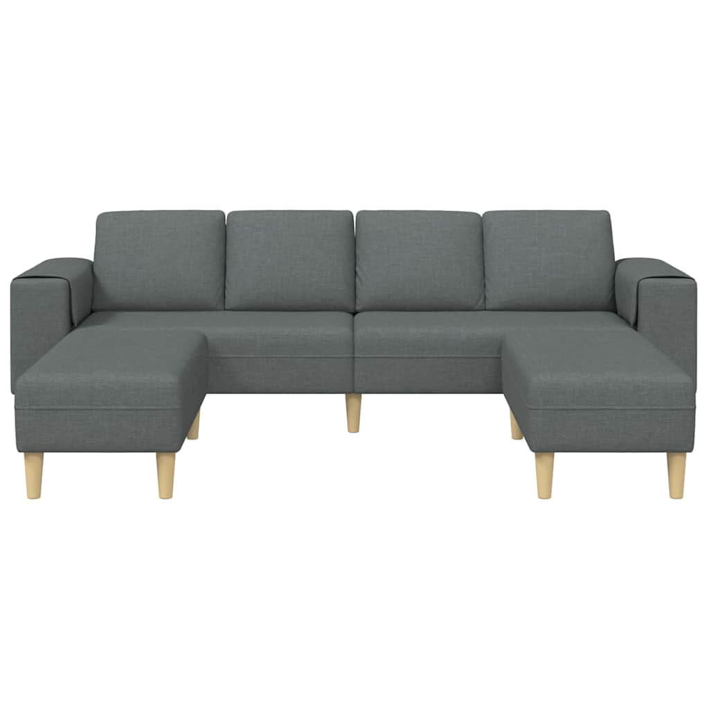 Sofa Sæt Mørkegrå Stof