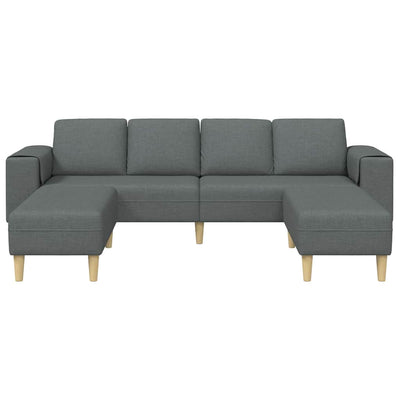 Sofa Sæt Mørkegrå Stof