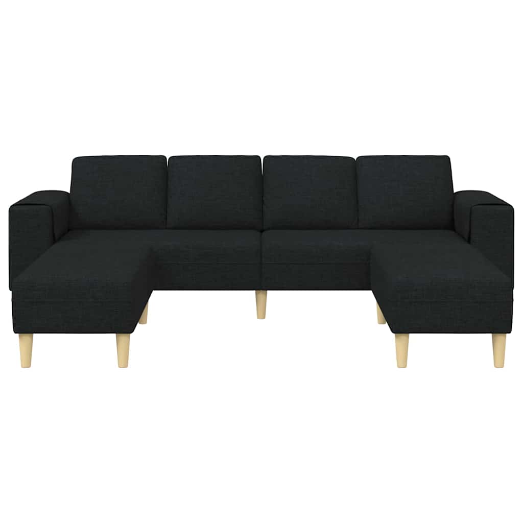 Sofa Sæt Sort Stof