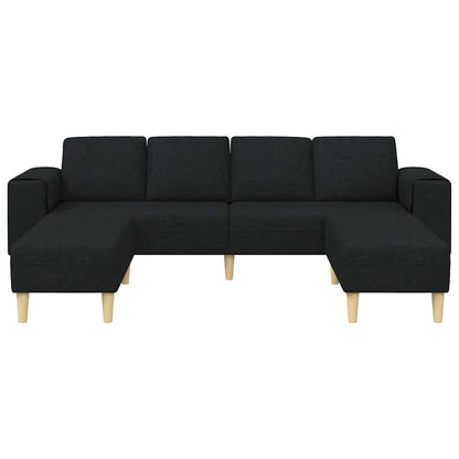 Sofa Sæt Sort Stof