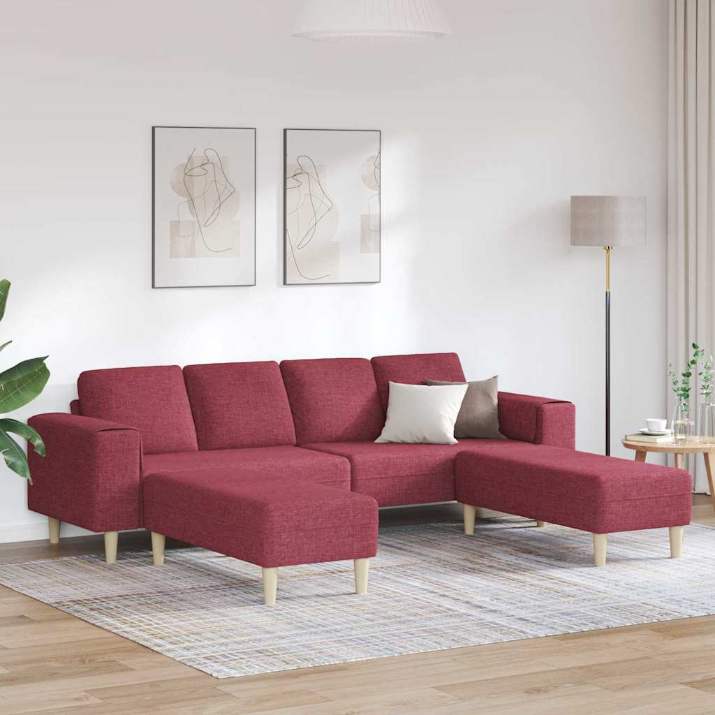 Sofa Sæt Vinrød Stof