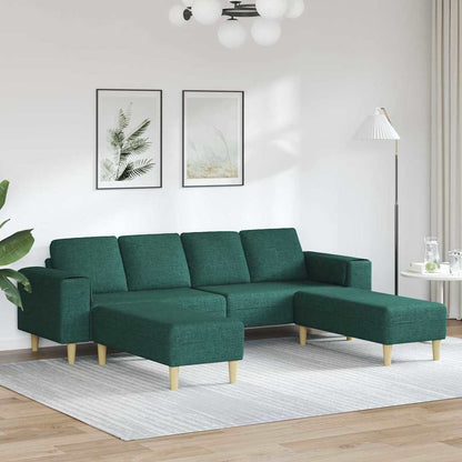 Sofa Sæt Mørkegrøn Stof