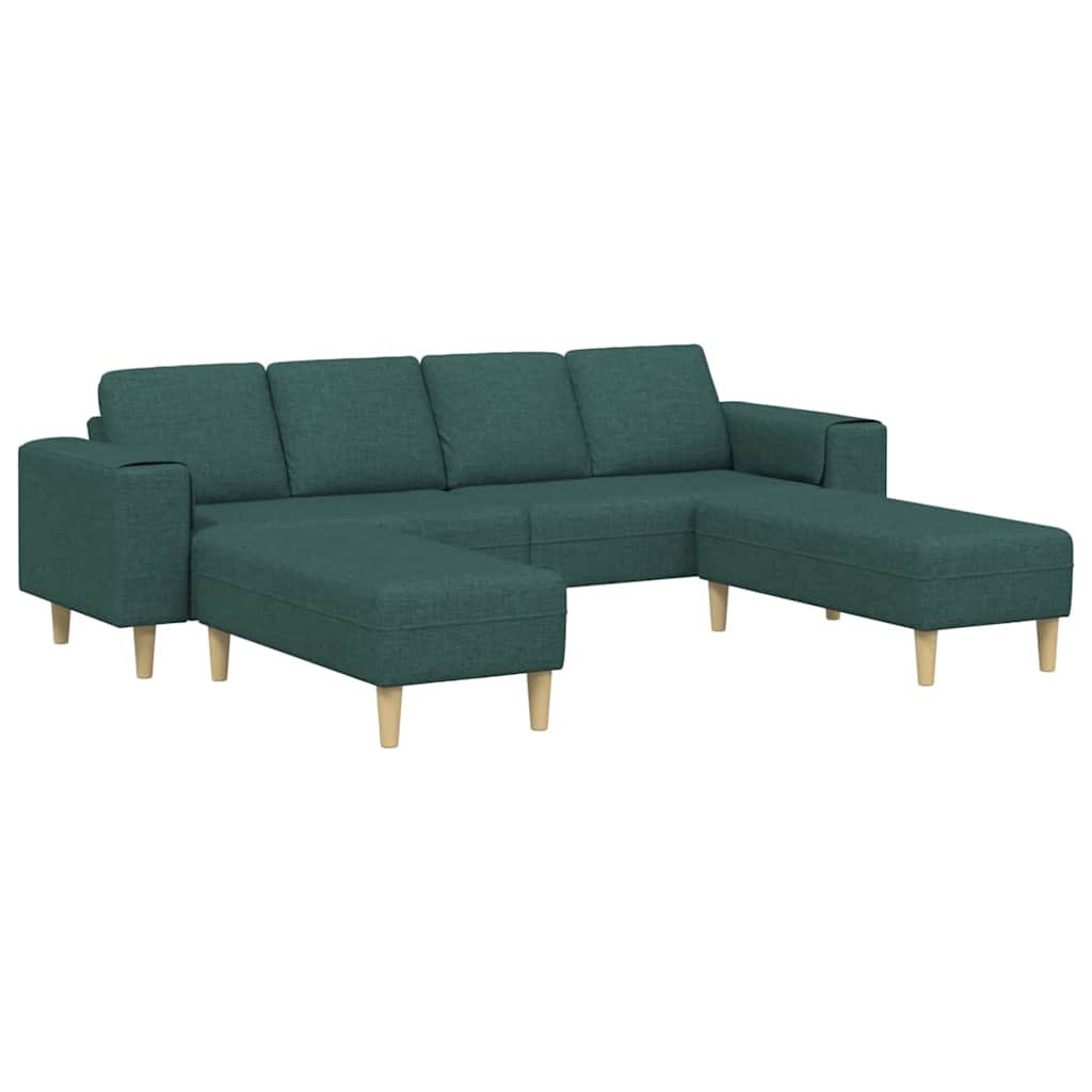 Sofa Sæt Mørkegrøn Stof
