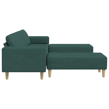 Sofa Sæt Mørkegrøn Stof