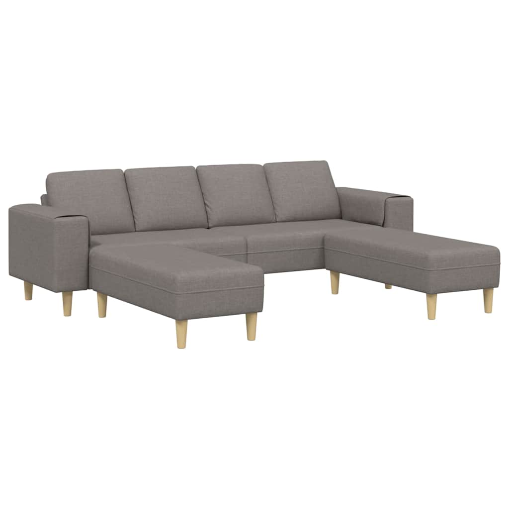 Sofa Sæt Gråbrun Stof