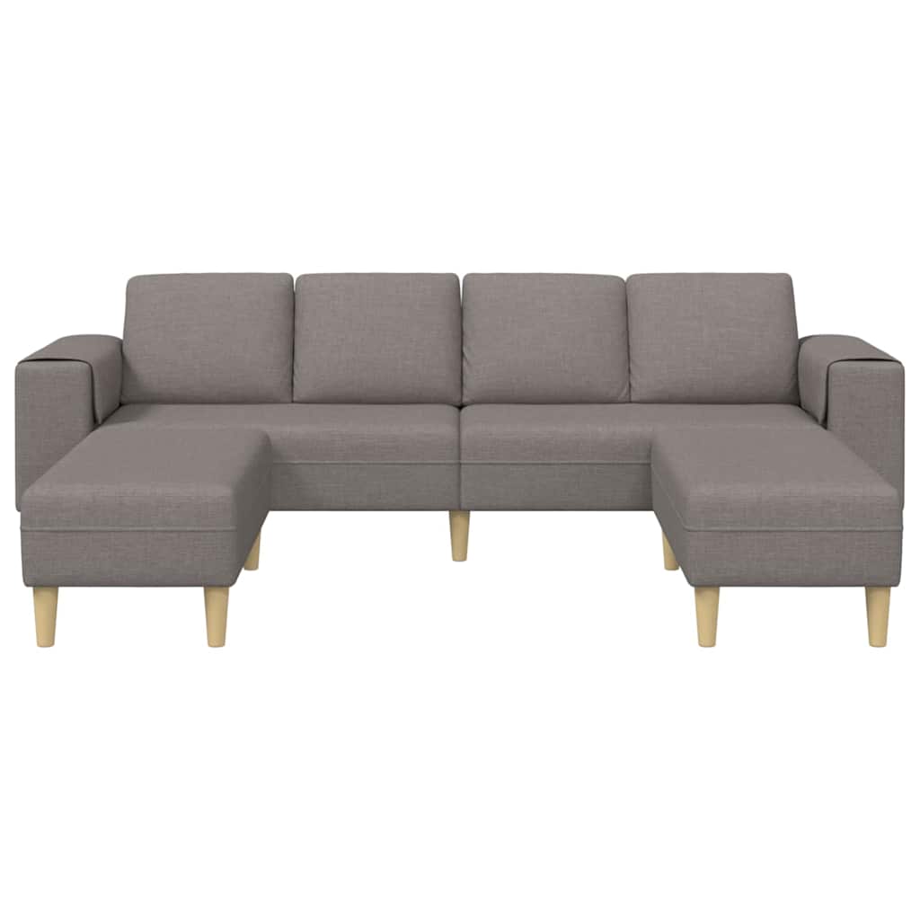 Sofa Sæt Gråbrun Stof