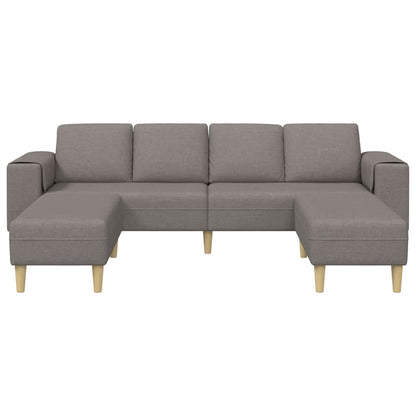 Sofa Sæt Gråbrun Stof
