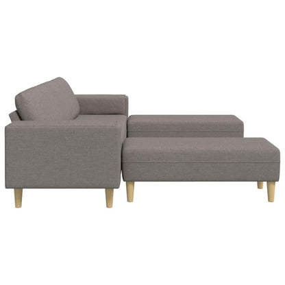 Sofa Sæt Gråbrun Stof