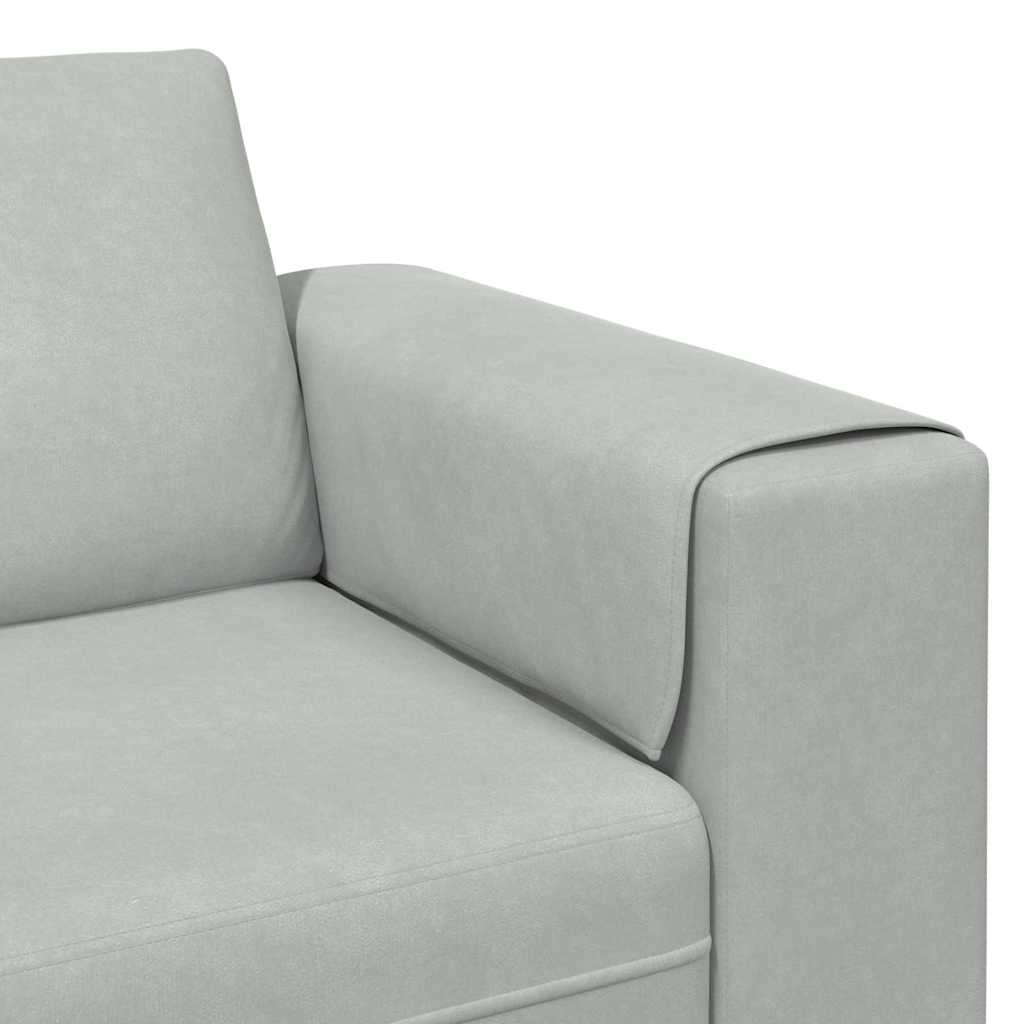 Sofa Sæt Lysegrå Fløjl