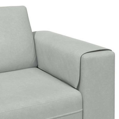 Sofa Sæt Lysegrå Fløjl