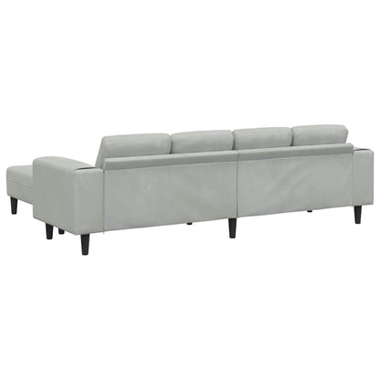 Sofa Sæt Lysegrå Fløjl