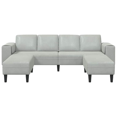 Sofa Sæt Lysegrå Fløjl