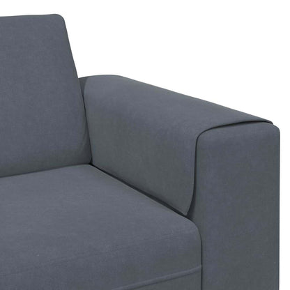 Sofa Sæt Mørkegrå Fløjl