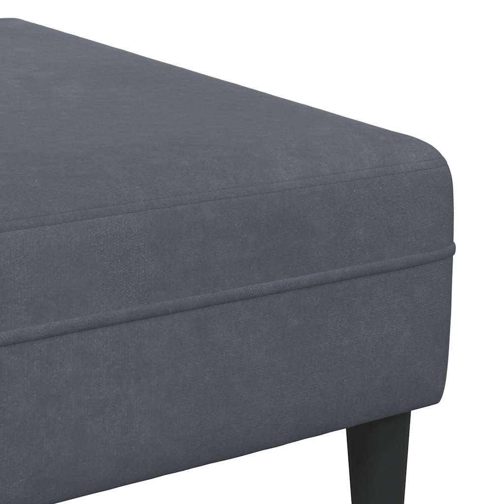 Sofa Sæt Mørkegrå Fløjl