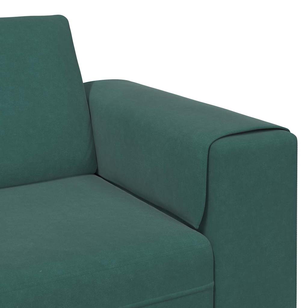 Sofa Sæt Mørkegrøn Fløjl