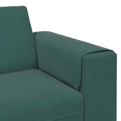 Sofa Sæt Mørkegrøn Fløjl