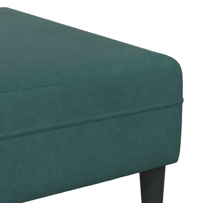 Sofa Sæt Mørkegrøn Fløjl