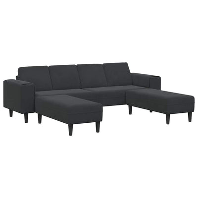 Sofa Sæt Sort Fløjl