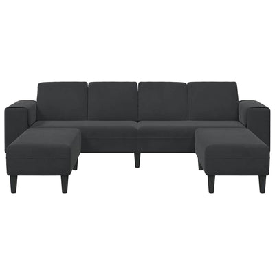 Sofa Sæt Sort Fløjl