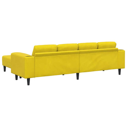 Sofa Sæt Gul Fløjl