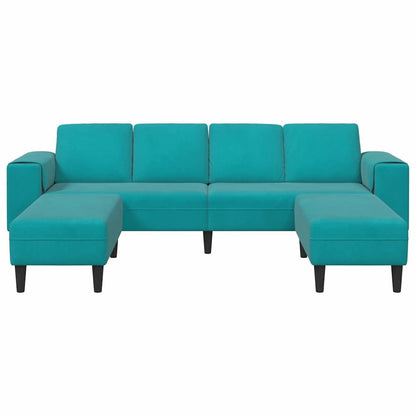 Sofa Sæt Turkis Fløjl