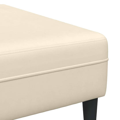 Stof Sofa Med Pude Creme 208 Cm Corduroy Stof