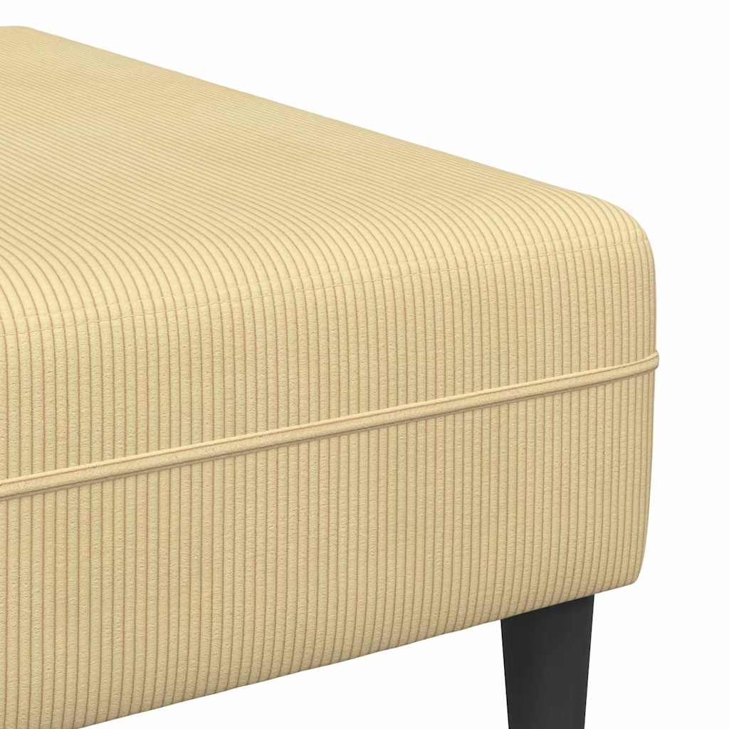 Stof Sofa Med Pude Grågrøn Corduroy Stof