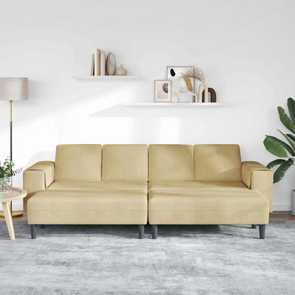 Stof Sofa Med Pude Grågrøn Corduroy Stof