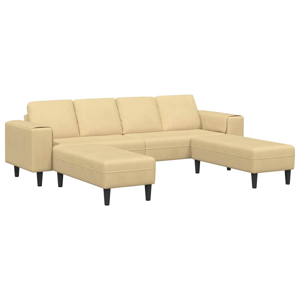 Stof Sofa Med Pude Grågrøn Corduroy Stof