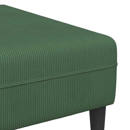 Stof Sofa Med Pude Mørkegrøn Corduroy Stof