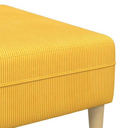 Stof Sofa Lys Gul Corduroy Stof