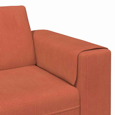 Stof Sofa Med Pude Rød Orange 208 Cm Corduroy Stof
