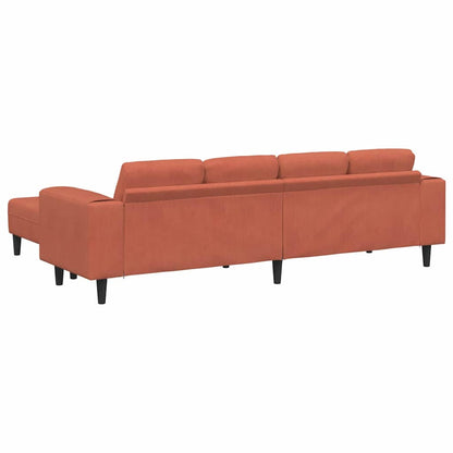 Stof Sofa Med Pude Rød Orange 208 Cm Corduroy Stof