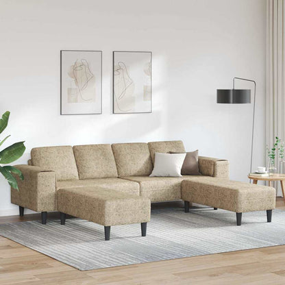 Sofa Sæt Lysegrå Faux Suede Læder
