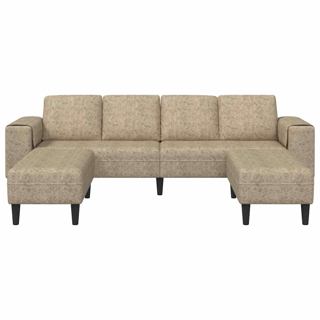 Sofa Sæt Lysegrå Faux Suede Læder