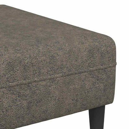 Sofa Sæt Mørkegrå Faux Suede Læder