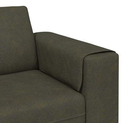 Sofa Sæt Army Grøn Faux Suede Læder